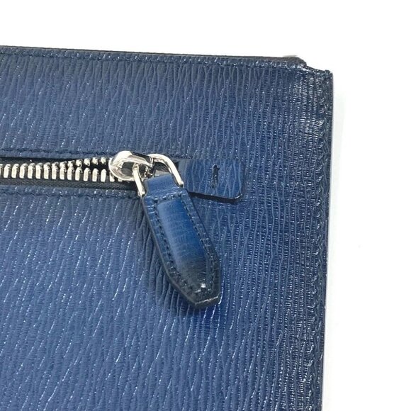 Salvatore Ferragamo logo Pouch with strap Clutch bag Leather Navy - Picture 8 of 16